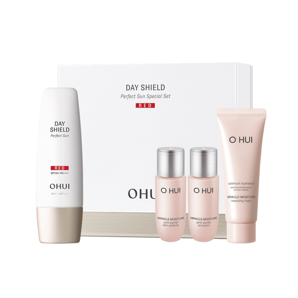 Bộ Sản Phẩm Chống Nắng Dưỡng Da Ohui Day Shield Perfect Sun Red 4PCS Set