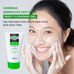 Sữa Rửa Mặt Cho Da Dầu &  Da Mụn Dermacos Anti-Acne Deep Cleansing Gel 150ml