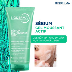 Gel Rửa Mặt Làm Sạch Sâu Hỗ Trợ Giảm Mụn Bioderma Sebium Gel Moussant Actif
