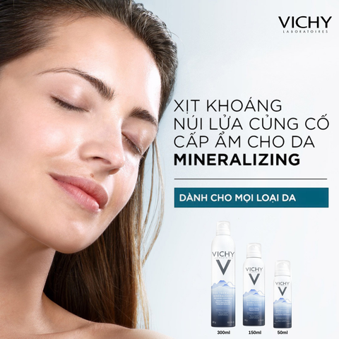 Xịt Khoáng Làm Dịu & Cấp Ẩm Cho Da Vichy Mineralizing Thermal Water
