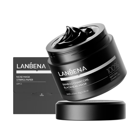 Mặt Nạ Lột Mụn Than Tre Loại Bỏ Mụn Đầu Đen Lanbena Bamboo Charcoal Blackhead Mask 30g