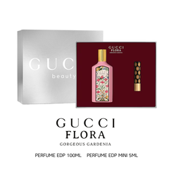 Set Nước Hoa Nữ Gucci Flora Gorgeous Gardenia (EDP 100ml + Son Gucci 1.8g)