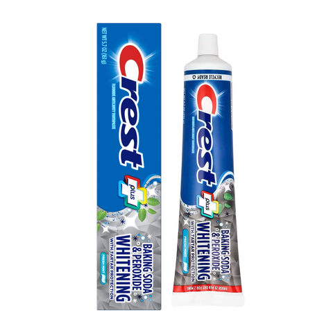 Kem Đánh Răng Crest Plus Baking Soda & Peroxide Whitening Fresh Mint Toothpaste 161g