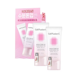 Kem Chống Nắng Nâng Tông Cấp Ẩm Căng Bóng Cell Fusion C Aqua Tone Up Sunscreen 100 SPF50+ PA++++ 35ml + 35ml