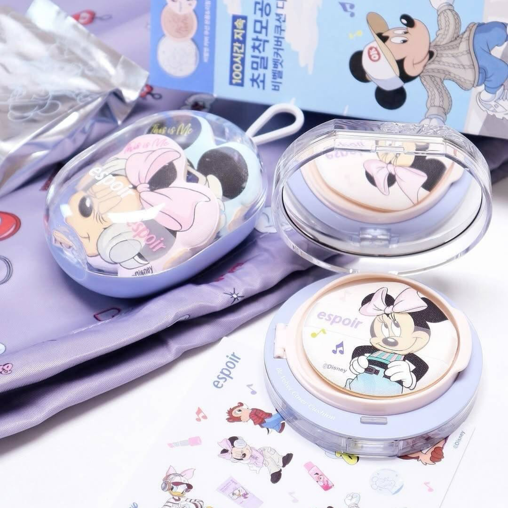 Phấn Nước Che Phủ Bền Màu Espoir Be Velvet Cover Cushion Disney Edition 13g (tặng kèm lõi + 2 mút)