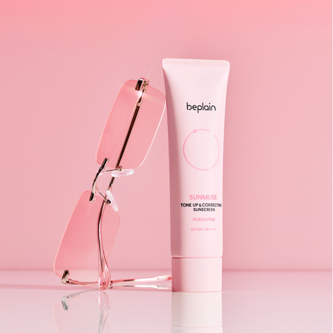 Kem Chống Nắng Nâng Tone beplain Sunmuse Tone Up & Correcting Sunscreen Peach Pink SPF50+ PA++++ 50ml