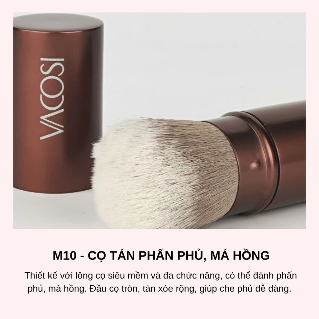 Cọ Phủ Có Nắp Đậy Vacosi M10 Powder Brush