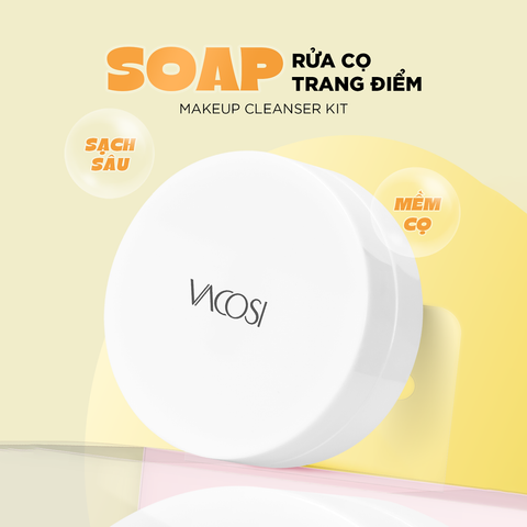 Hộp Rửa Cọ Trang Điểm Kèm Xà Bông Vacosi DC14 Makeup Cleanser Kit