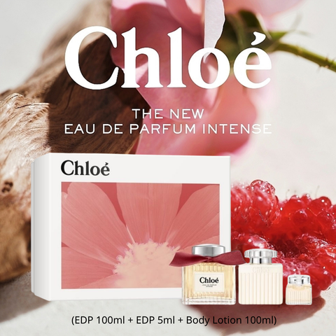 Set Nước Hoa Nữ Chloe L'Eau De Parfum Intense (EDP 100ml + EDP 5ml + Body Lotion 100ml)