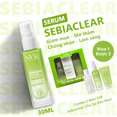 Combo 3 Món SVR Sebiaclear Cho Da Dầu (Tinh Chất 30ml+Nước Tẩy Trang 75ml+Gel Rửa Mặt 55ml)