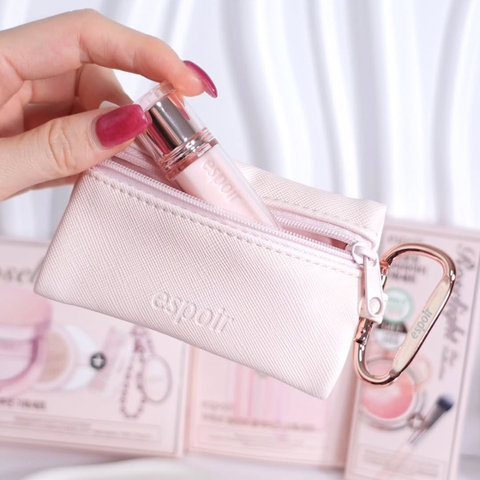 Set Son Dưỡng Espoir Bare Glow Lip Balm 3g #Pinch Rose + Túi Carabiner Pouch
