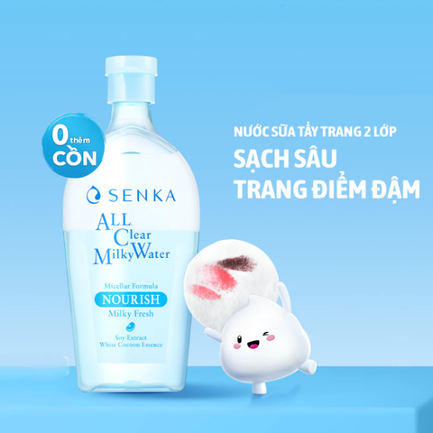 Nước Sữa Tẩy Trang Hai Lớp Senka All Clear Milky Water 230ml