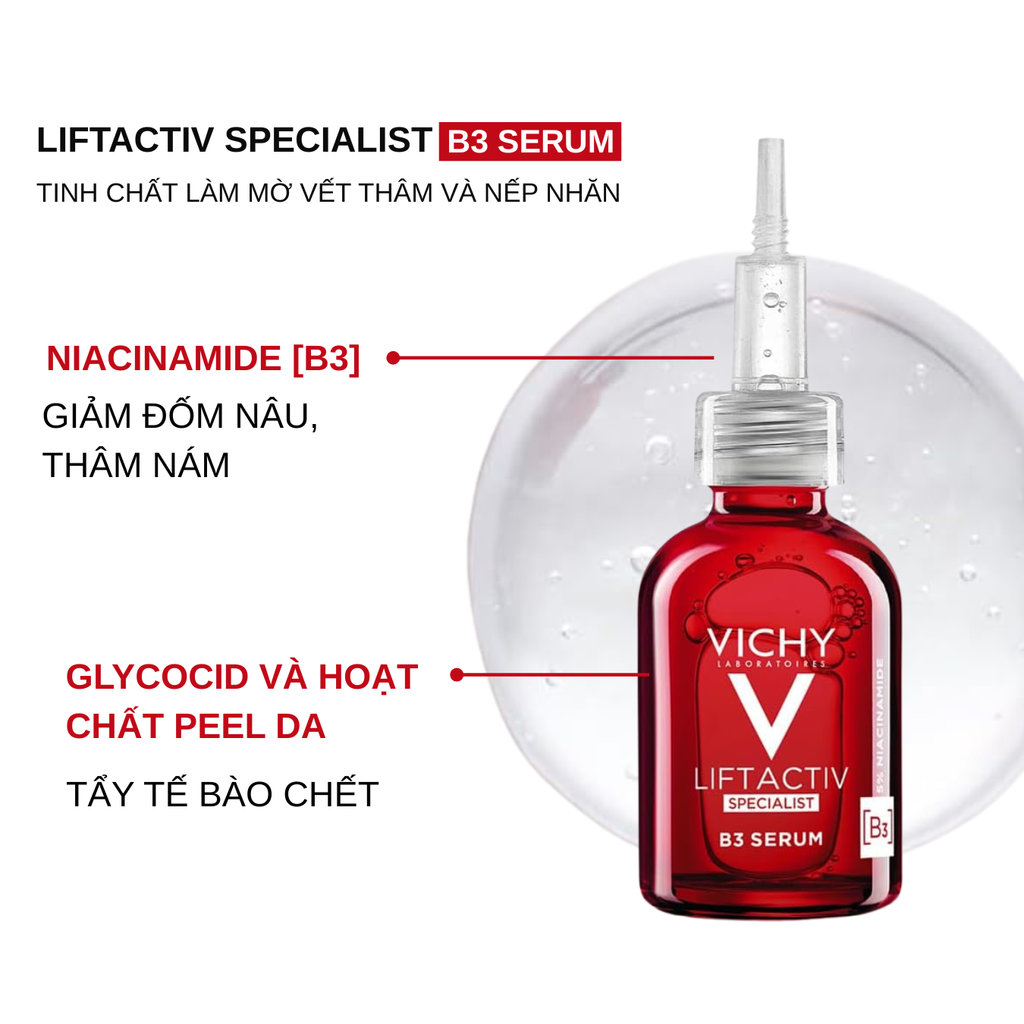 Tinh Chất Làm Mờ Vết Thâm Và Nếp Nhăn Vichy LiftActiv B3 Serum Dark Spots & Wrinkles