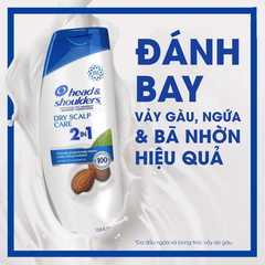 Dầu Gội & Xả 2in1 Giảm Gàu Head & Shoulders Shampoo + Conditioner Dry Scalp Care With Almond Oil 613ml