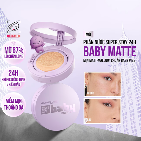 Phấn Nước Mịn Lì Maybelline Super Stay Baby Matte Up To 24H Soft Matte Cushion 11g