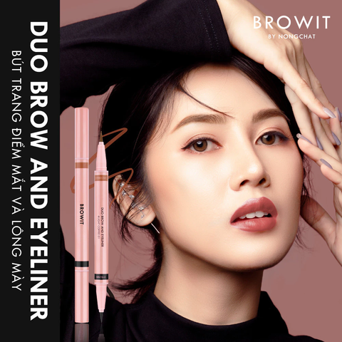 Bút Trang Điểm Mắt Và Mày Browit Duo Brow And Eyeliner 0.55ml