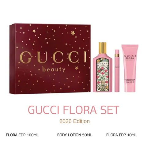 Set Nước Hoa Nữ Gucci Flora Gorgeous Gardenia EDP (EDP 100ml+EDP 10ml+Body Lotion 50ml)