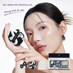 Bộ 2 Bông Mút Trang Điểm Amortals Double A Powder Puff Set