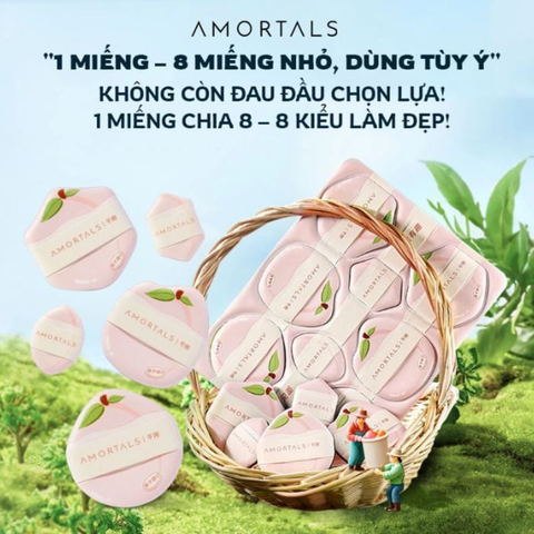 Set 8 Bông Mút Trang Điểm Tự Xé Amortals Picking Puff-Hydro Edition