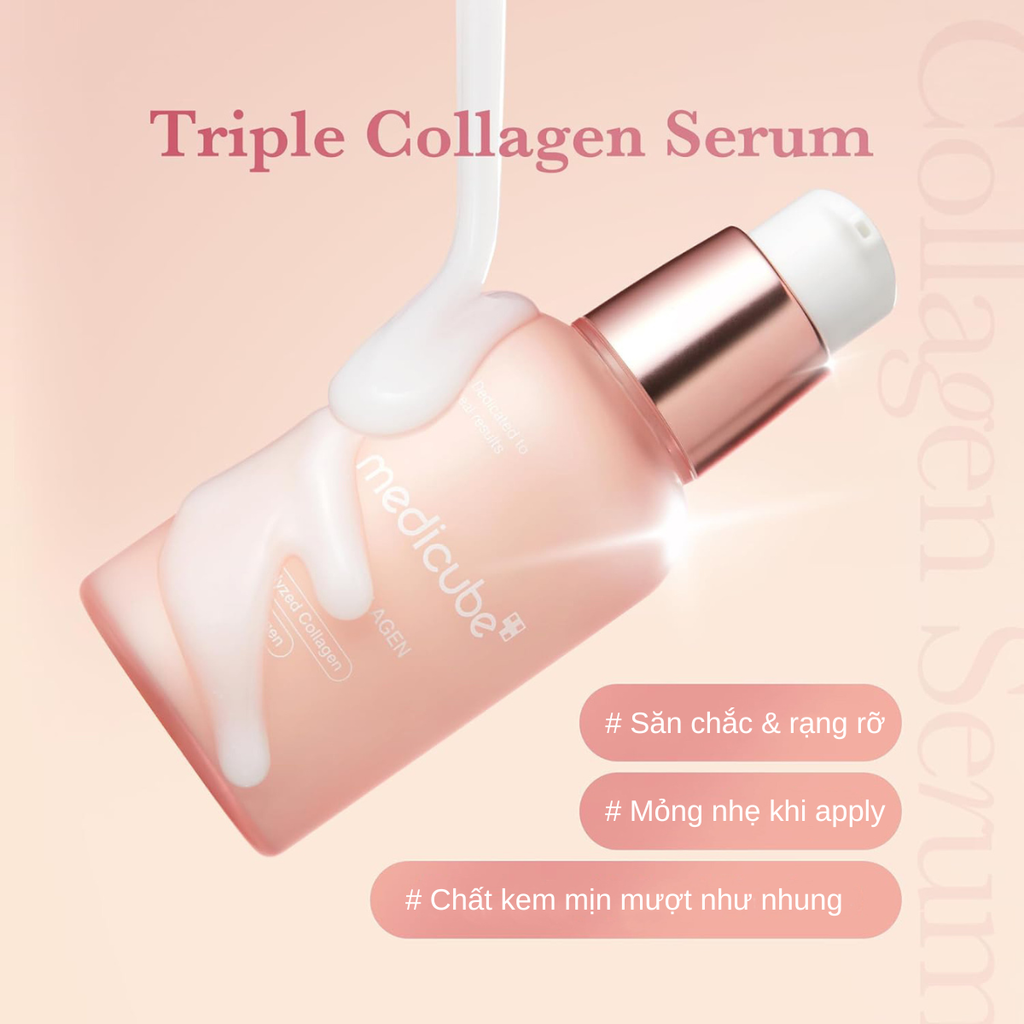 Tinh Chất Chống Lão Hoá Dưỡng Ẩm Medicube Triple Collagen Serum 55ml