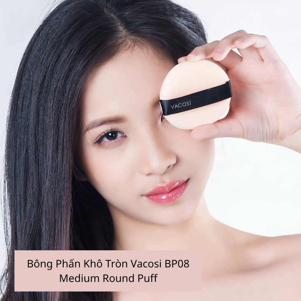 Bông Phấn Khô Tròn Vacosi BP08 Medium Round Puff