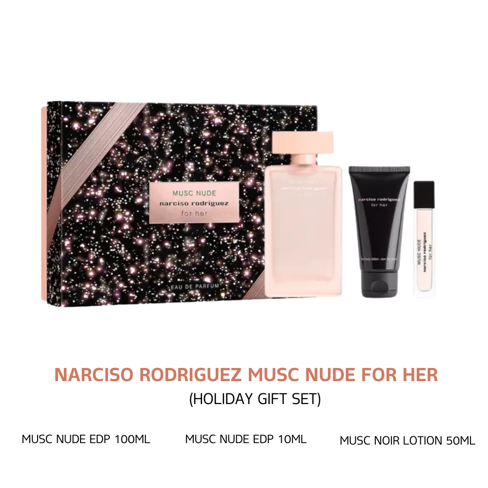 Set Nước Hoa Nữ Narciso Rodriguez Musc Nude For Her (EDP 100ml + EDP 10ml + Body Lotion 50ml)