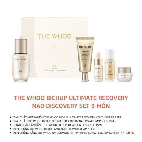 Bộ Dưỡng Da Ngừa Lão Hóa Chuyên Sâu The Whoo Bichup Ultimate Recovery NAD Discovery Set