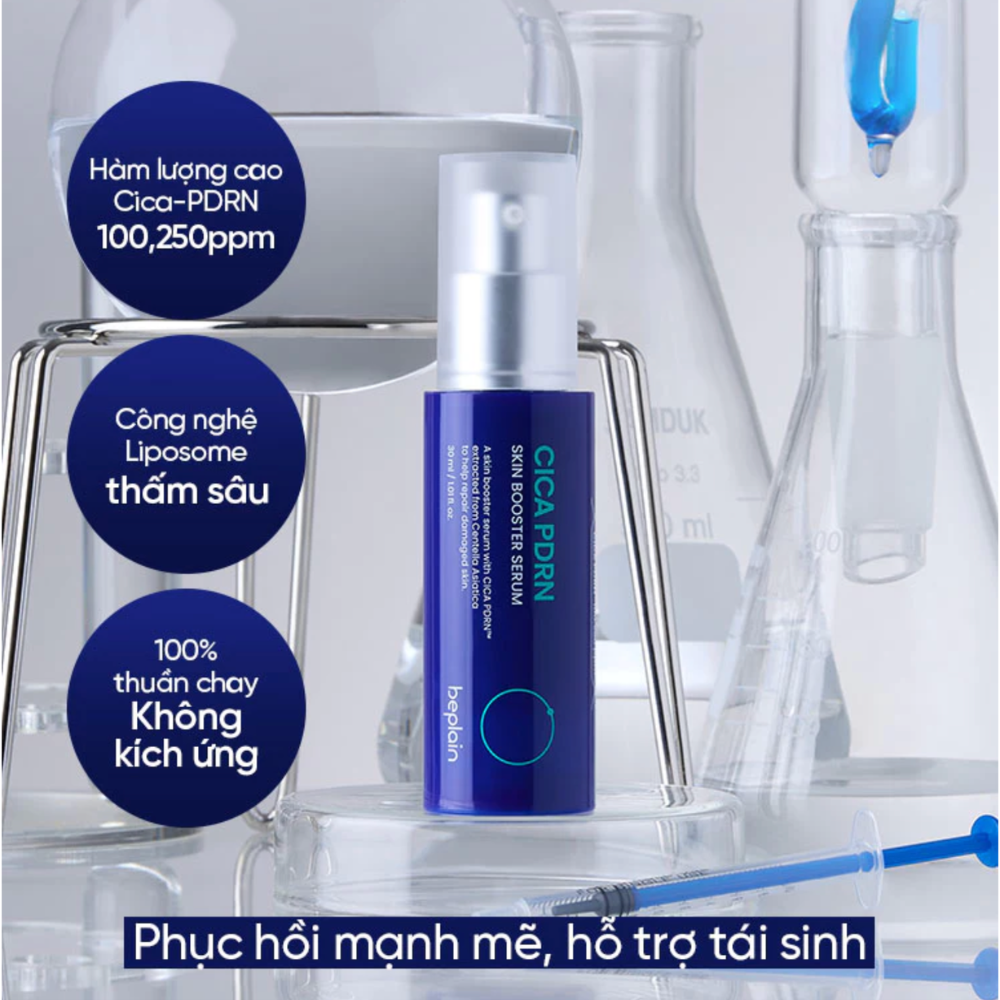 Tinh Chất Làm Dịu Phục Hồi Căng Bóng Da beplain Cica PDRN Skin Booster Serum 30ml