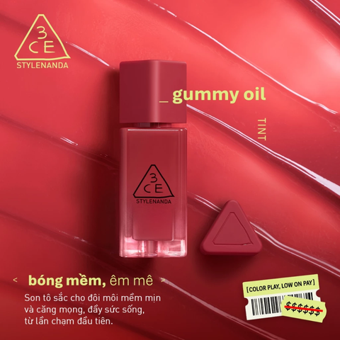 Son Tint Bóng 3CE Gummy Oil Tint 4g