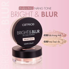 Phấn Phủ Căng Bóng Nâng Tone Catrice Bright & Blur Setting Powder 8g