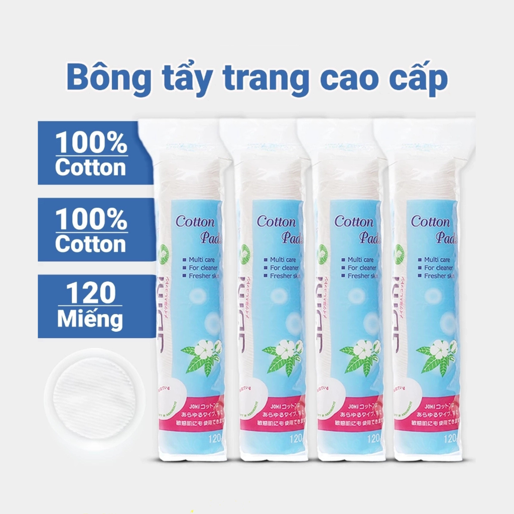 Bông Tẩy Trang Jomi Cotton Pad 120 Miếng