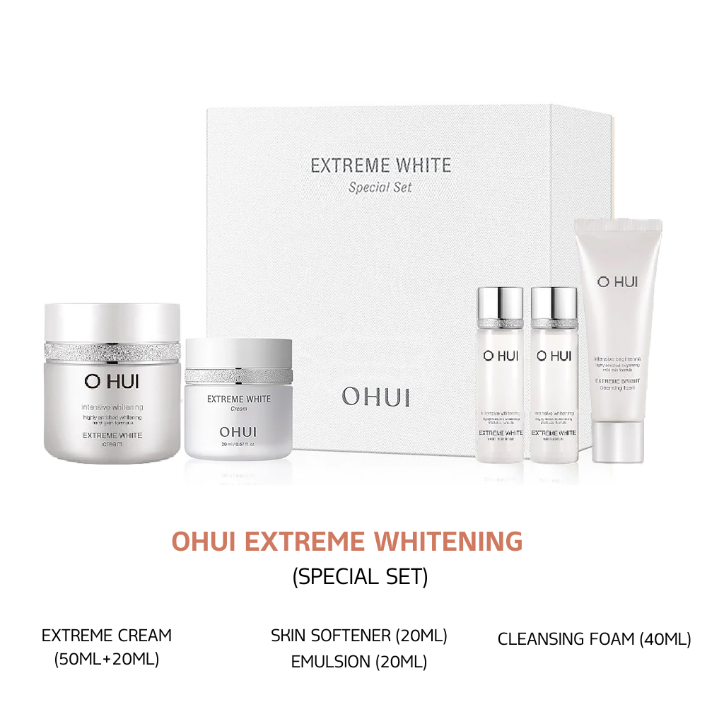 Bộ Kem Dưỡng Trắng Da Ohui Extreme White Cream Special Set 5 Món