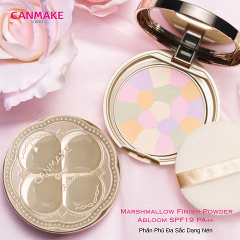 Phấn Phủ Đa Sắc Dạng Nén Canmake Marshmallow Finish Powder Abloom SPF19 PA++ 4g