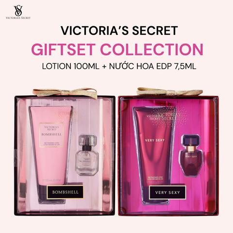 Sữa Dưỡng Thể Victoria Secret Fine Fragance Lotion Parfume De Luxe 100ml & Nước Hoa Nữ Eau De Parfum 7.5ml