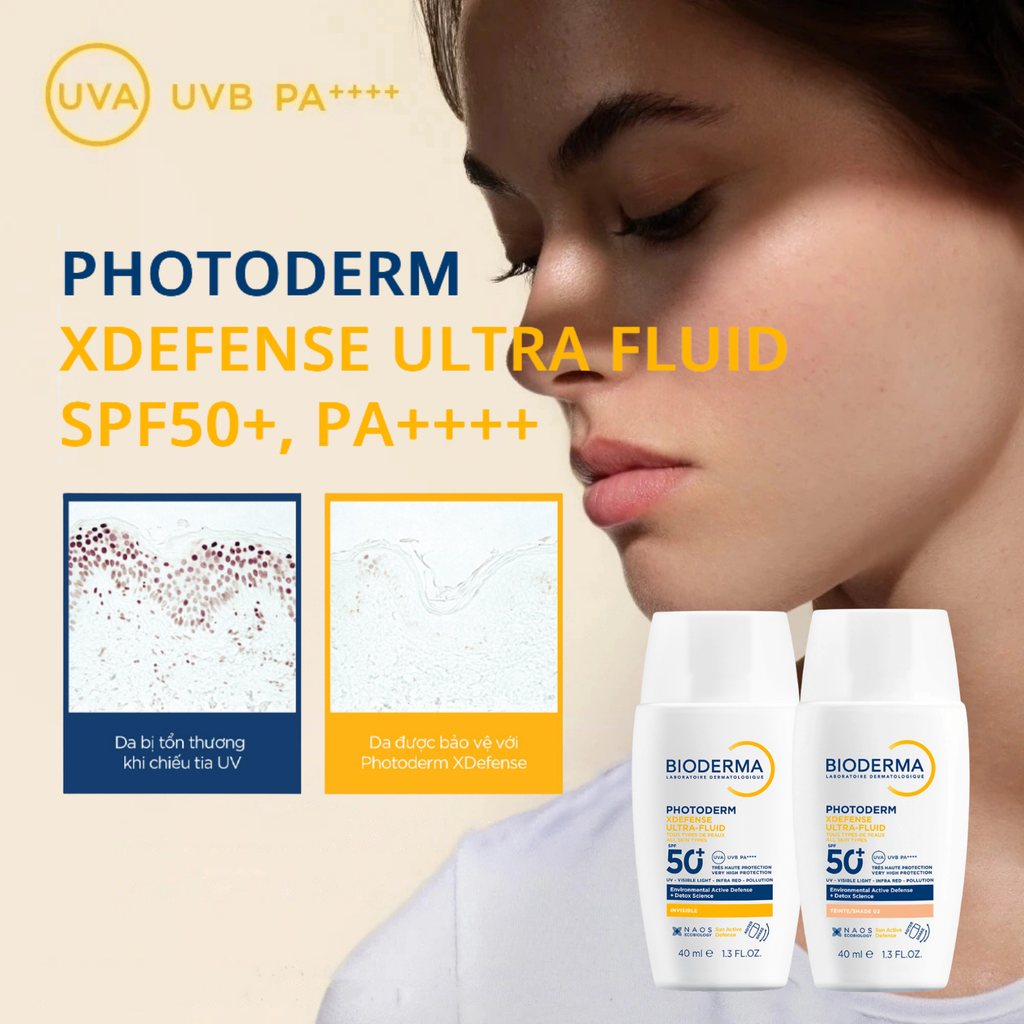 Kem Chống Nắng Cho Mọi Loại Da Bioderma Photoderm XDefense Ultra Fluid SPF50+ PA++++ 40ml