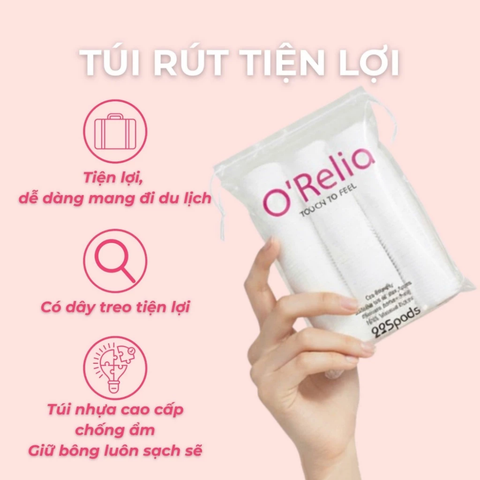 Bông Tẩy Trang O'Relia Premium Cotton Pads