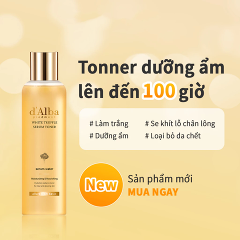 Nước Hoa Hồng Dưỡng Ẩm Cải Thiện Lỗ Chân Lông d'Alba Vita Toning Serum Toner 180ml