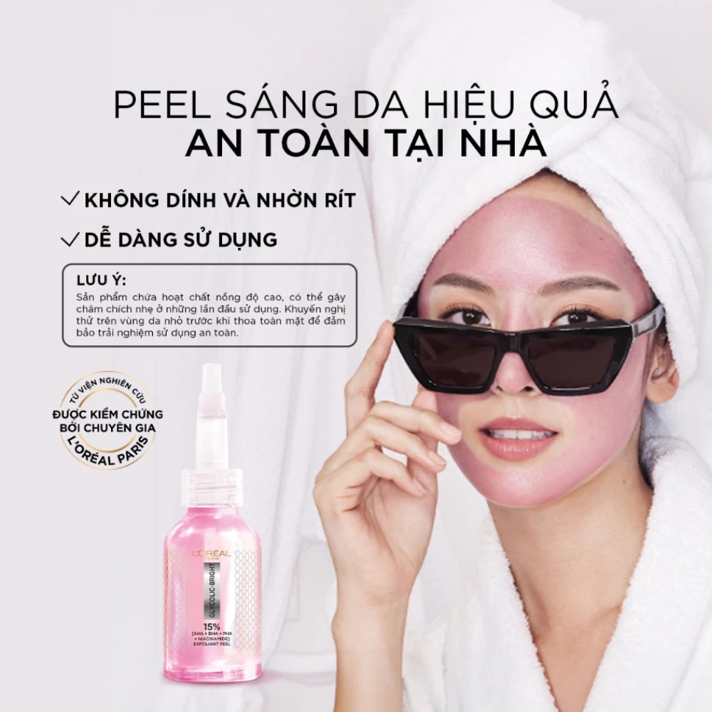 Tinh Chất Peel Da Tẩy Da Chết Loreal Paris Glycolic-Bright Anti-Dark Spot Exfoliant Peel 25ml