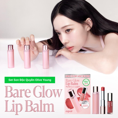 Set Son Dưỡng Có Màu Espoir Bare Glow Lip Balm 3g + Son Tint Espoir Couture Lip Tint Glaze Mini 2g