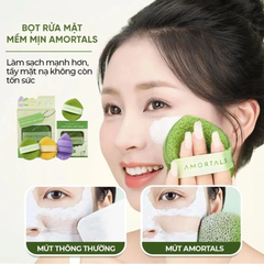 Bông Rửa Mặt Bọt Biển Amortals Wash To Smile Face-Washing Puff