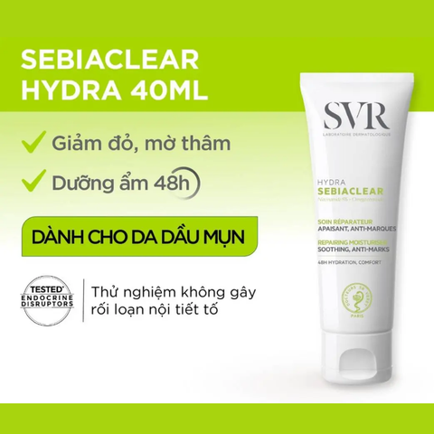 Kem Dưỡng Ẩm Cho Da Dầu Mụn & Giảm Thâm Mụn SVR Sebiaclear Hydra 40ml