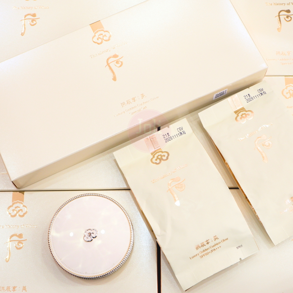 Set Phấn Nước Whoo Luxury Golden Cushion Glow Special Set 13g (tặng kèm 2 lõi)