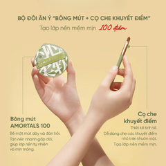 Bộ Bông Mút Tán Kem Nền Dạng Lỏng Amortals 100% Powder Puff Set