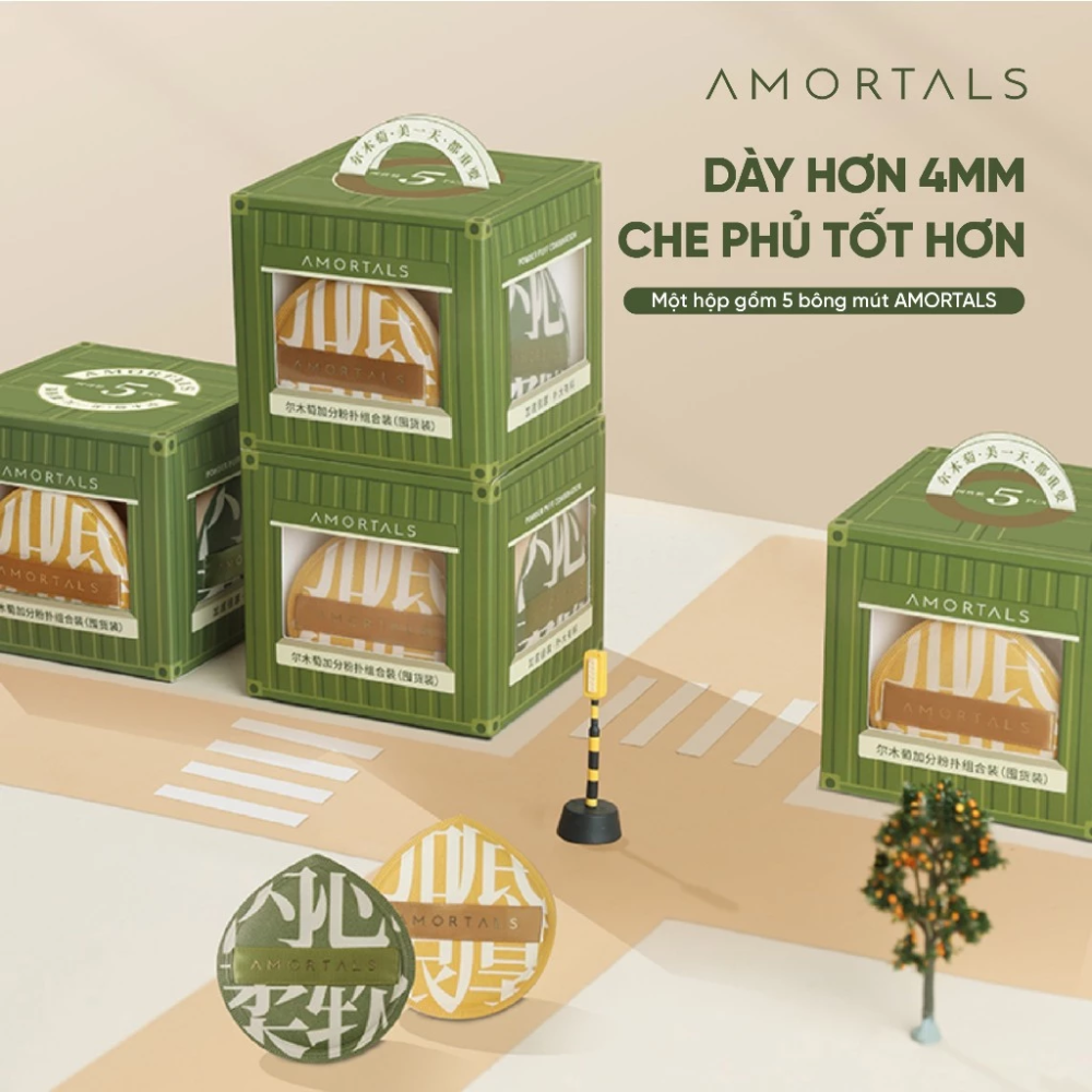 Bộ 5 Bông Mút Amortals Bonus Points Powder Puff Combo Pack