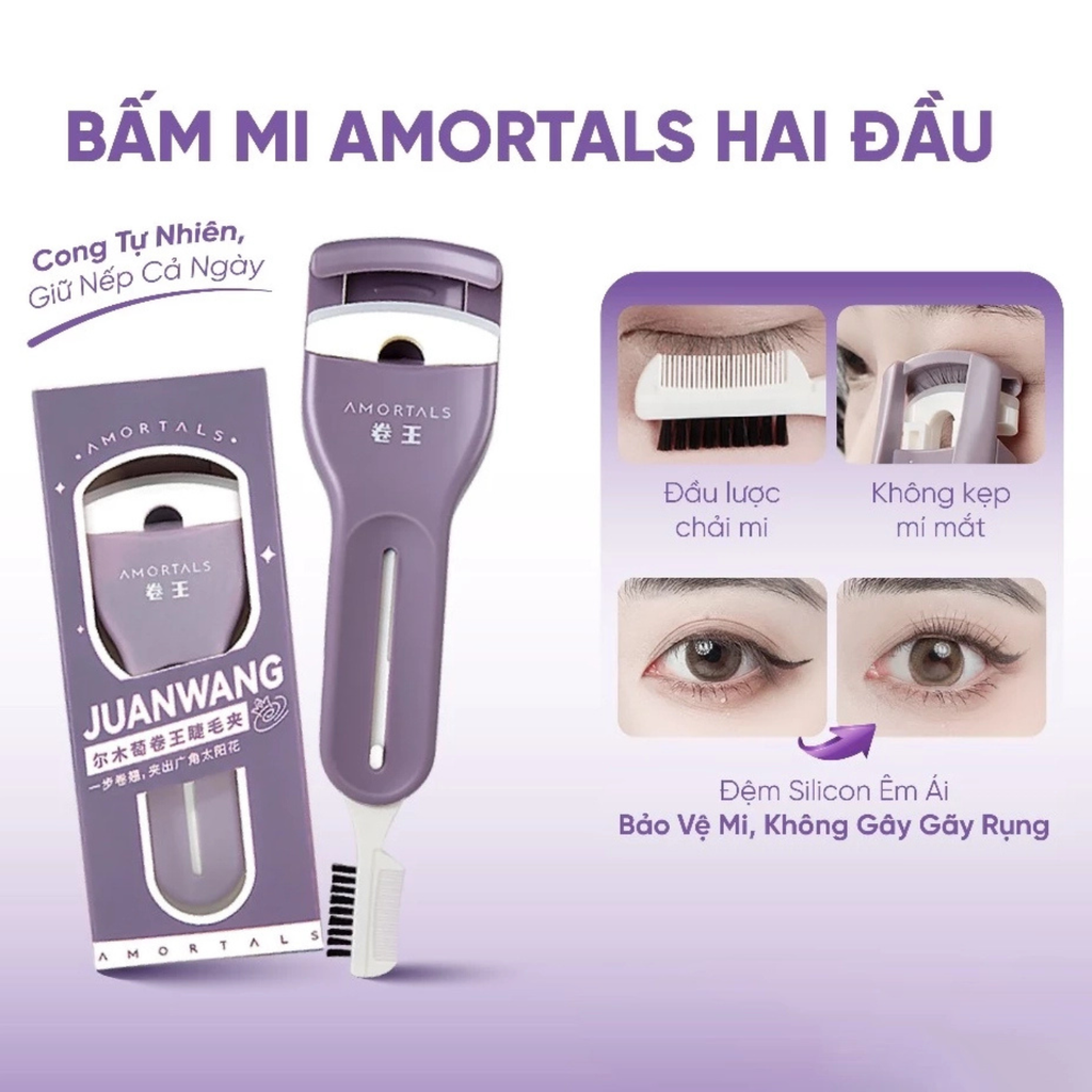 Kẹp Bấm Mi Kèm Lược Amortals Juanwang Eyelash Curler
