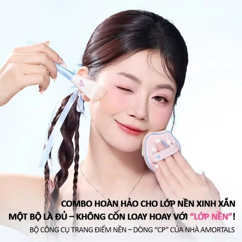 Bộ Cọ + Mút Đánh Kem Nền Amortals Partner Series - Base Makeup CP Tool Box