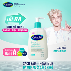 Gel Rửa Mặt Cho Da Dầu Mụn Nhạy Cảm Cetaphil Gentle Exfoliating SA Cleanser