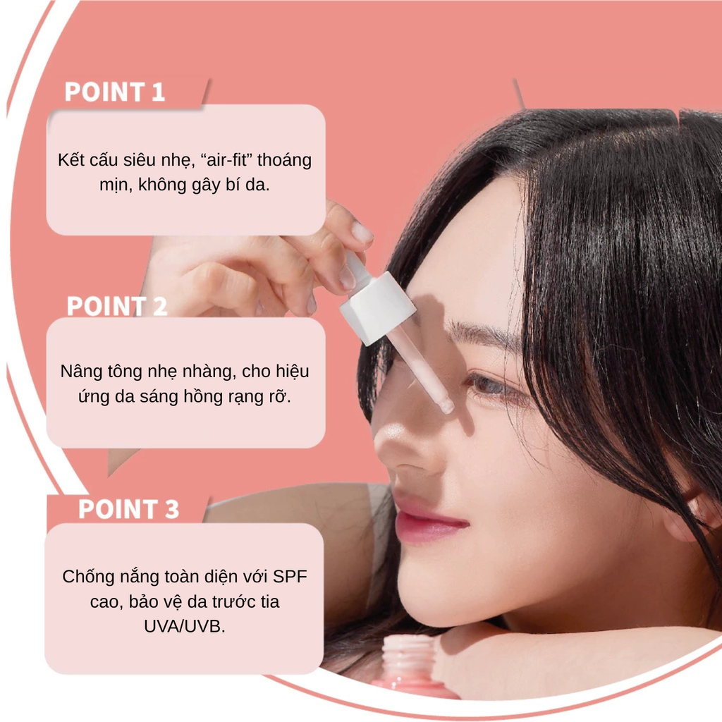 Tinh Chất Chống Nắng Nâng Tông Feelxo Glacier Air-Fit Tone Up Sun Ampoule 30ml