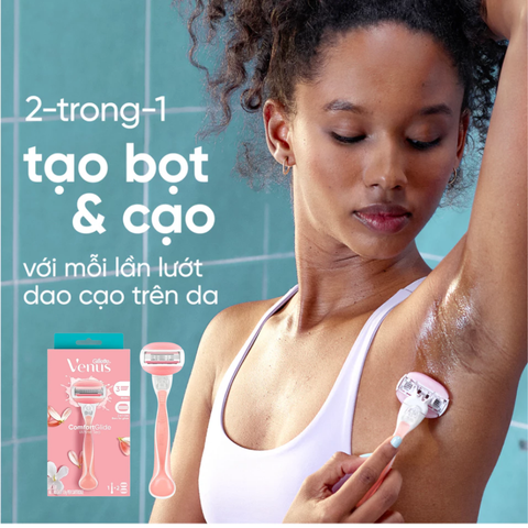 Dao Cạo Nữ Gillette Venus Comfortglide White Tea (1 Cán + 2 Lưỡi)