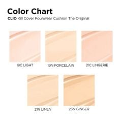 Phấn Nước Clio Kill Cover Founwear Cushion The Original SPF50+ PA+++ 15g (tặng kèm lõi)